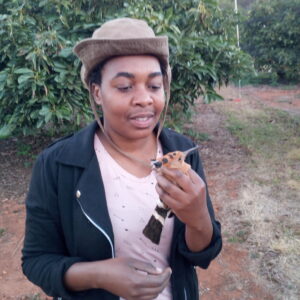 Celiwe Ngcamphalala and a hoopoe